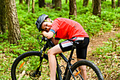 Boy on mountain bike