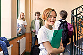 Teenage girl on corridor