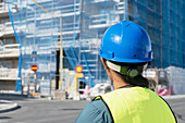 Woman at construction site