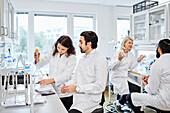 People working in laboratory