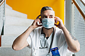 Doctor wearing face mask