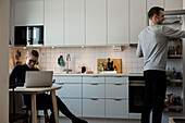 Couple in kitchen