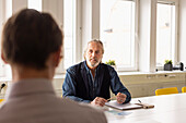 Businessmen talking during meeting