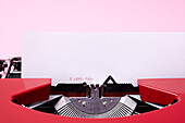 Love message typed on vintage typewriter