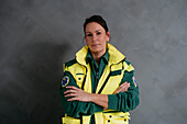 Porträt von Krankenwagenpersonal