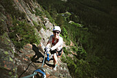 Portrait of smiling mountain climber