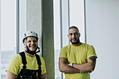 Workers at construction site