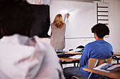 Female teacher in classroom