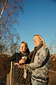 Women relaxing outside