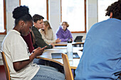 Group of students sitting in class