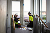 Workers at building site