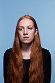 Portrait of redhead teenage girl