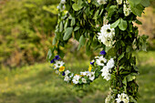 Close-up of midsummer wreath