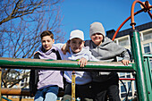 Portrait of boys on playground