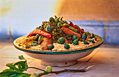 Tagine of couscous with vegetarian vegetables