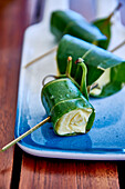 Butter wrapped in cinnamon leaves (Seychelles)