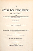 Die Retina der Wirbelthiere title page, 1894
