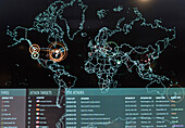 Map of real-time cyber attacks