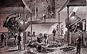 Steelworks, 19th century illustration