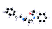 Acetylfentanyl, molecular model