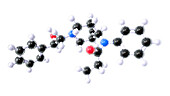 Ohmefentanyl, molecular model