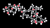 Ivermectin drug, molecular model