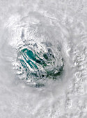 Eye of hurricane Ian, satellite image