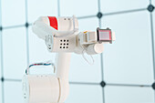 Robotic arm holding sensor