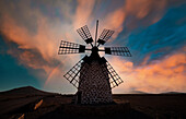 Windmill at sunset