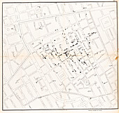 John Snow's cholera map, 1854