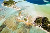 Tidal channel at Palmyra Atoll, aerial photograph