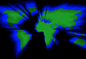 World map, abstract illustration
