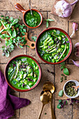 Pesto vegetable soup