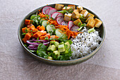 Salad Bowl with tofu and rice