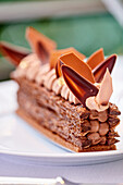 Mille feuille with chocolate