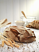 Rustic rye bread