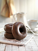 Chocolate covered doughnuts