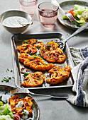 Cauliflower steaks baked in the oven