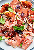 Parma ham with figs and parmesan cheese