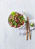 Thai beef salad with lime-chilli dressing
