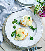 Eggs Benedict on English Muffins