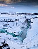 Gullfoss waterfall in winter, Iceland