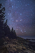 Night sky over Acadia National Park, Maine, USA