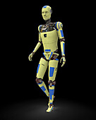 Futuristic humanoid robot, illustration