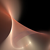 Cone emitting light, illustration