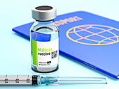 Malaria vaccine for travel, illustration