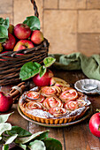 Frangipane apple and rose tart