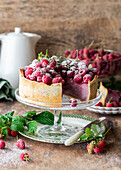 Raspberry Flan Cake