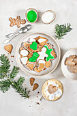 Gingerbread biscuits with icing