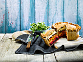 Vegan Pie with Roasted Vegetables and Laverbread (Seaweed, Wales)